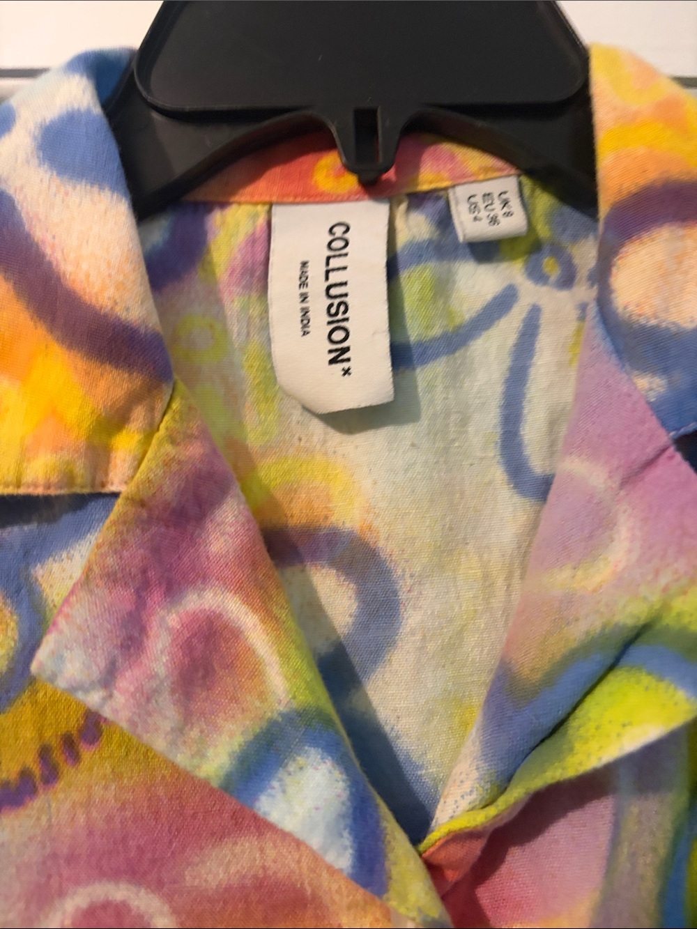 COLLUSION Women's Multicolor Tie-Dye Blazer Jacket